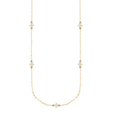 Believer Cross Station Necklace in Gold
