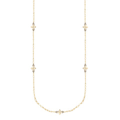 Believer Cross Station Necklace in Gold