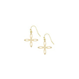Shes Classic Mini Cross Drop Earrings