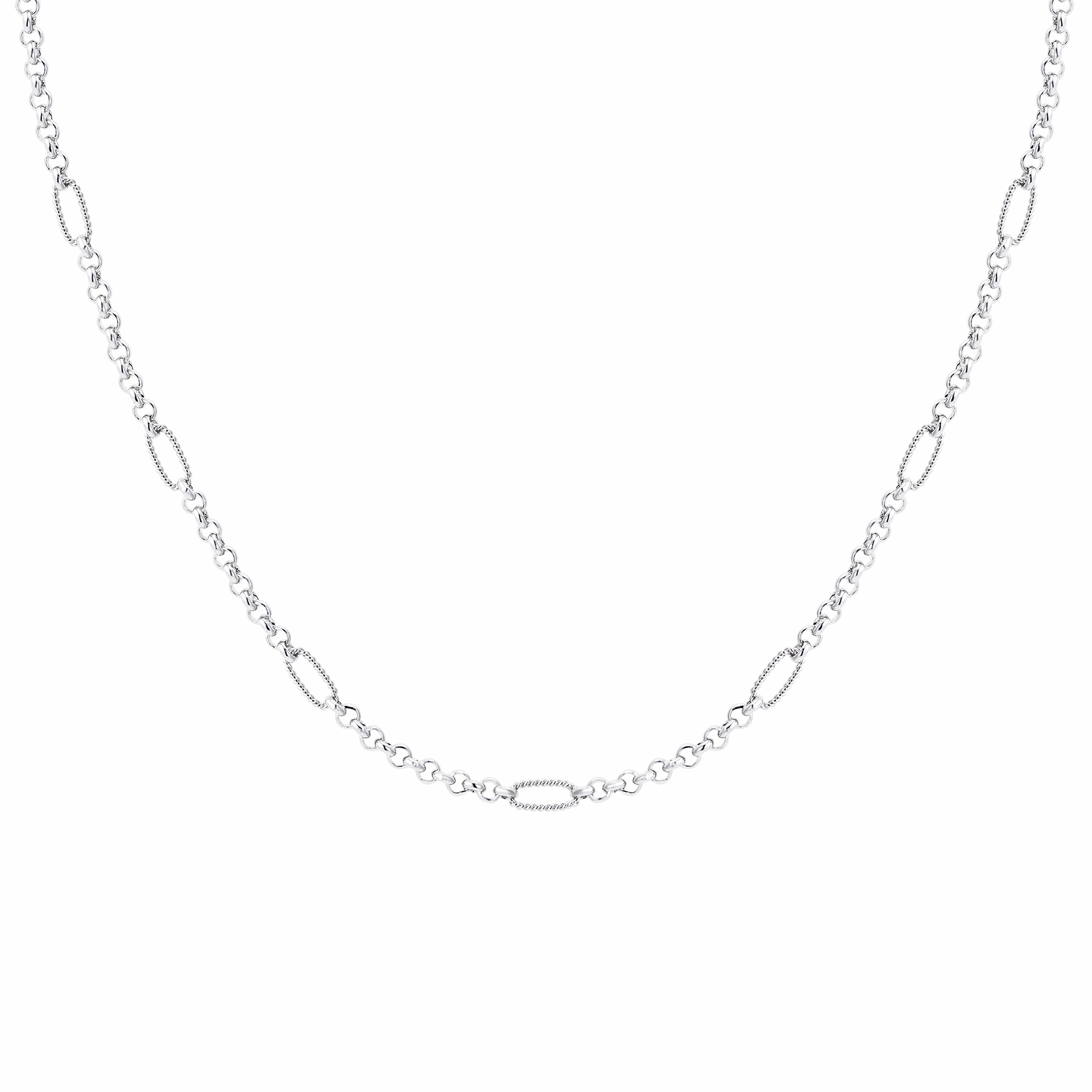 Eclipse Chain Layering Necklace in Silver