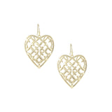 Adorned Heart Drop Earrings