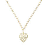 Adorned Heart Pendant Necklace | 293-G