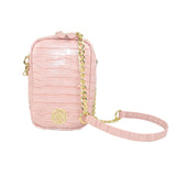 Grace Crossbody in Pink Croc