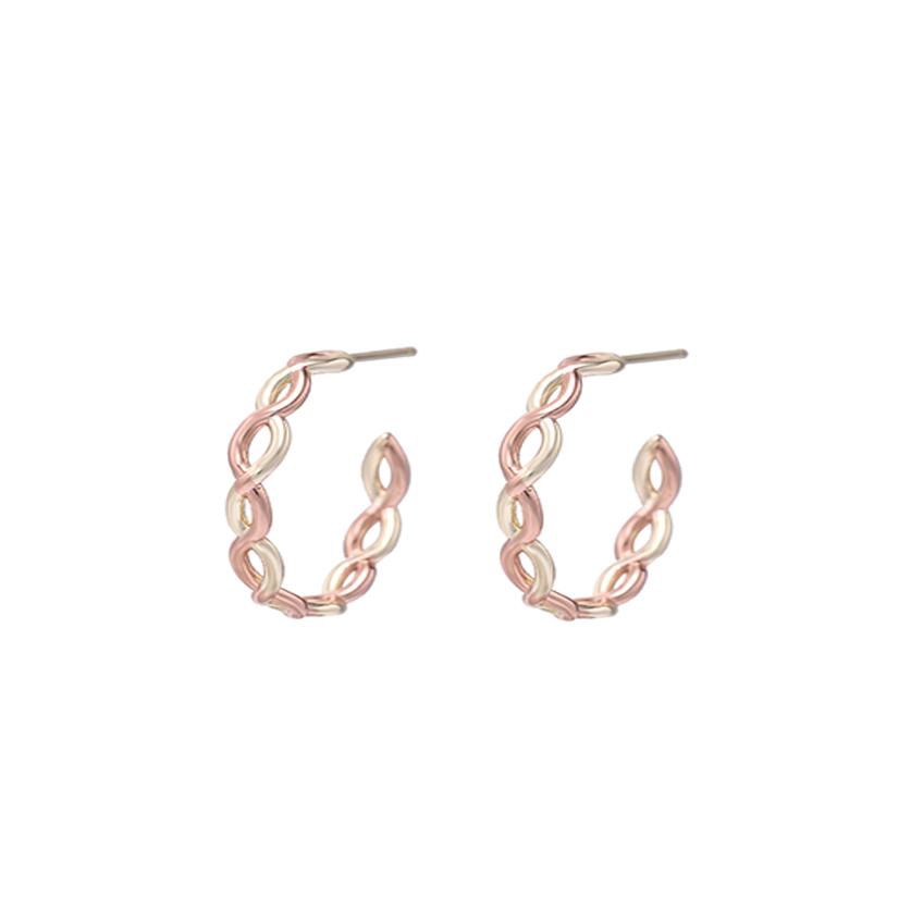 Bloom Mini Hoop Earrings in Gold/Rose Gold