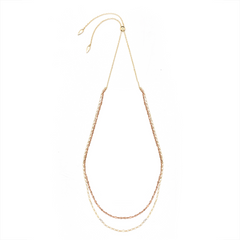 Blossom Adjustable Necklace in Gold/Rose Gold
