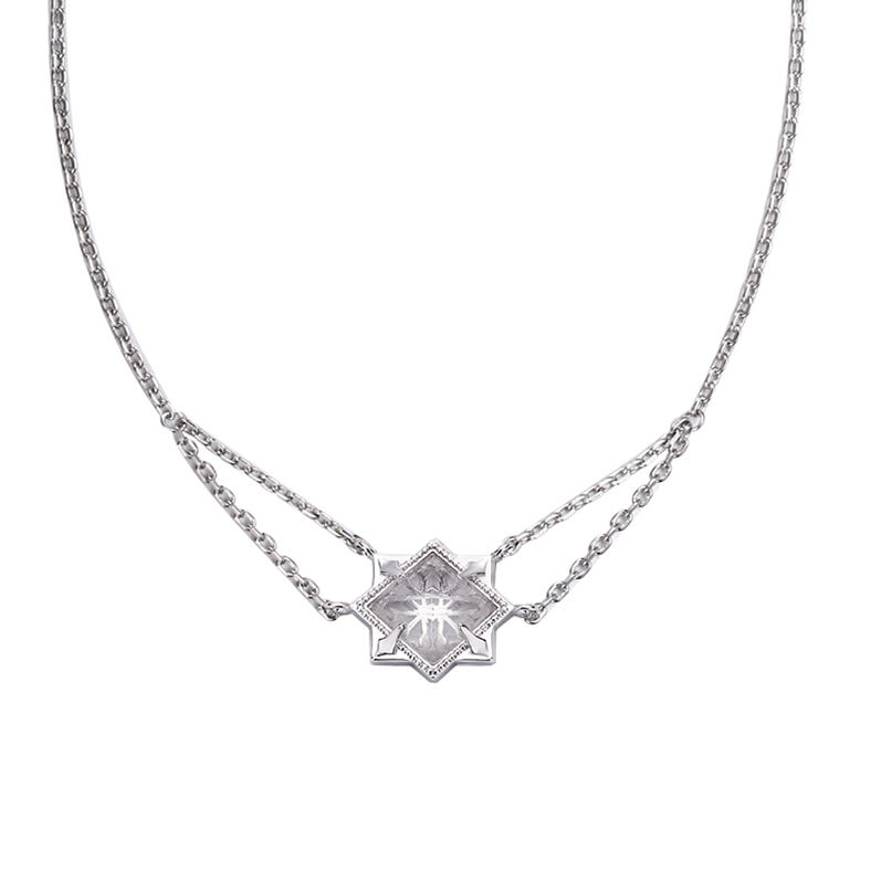 Runaway Romantic Necklace in Clear Quartz/Silver