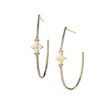 Believer Cross Hoop Earrings