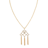 Southern Charm Tassel Pendant Necklace in Gold