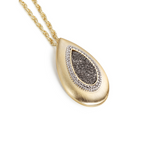 She's a Gem Pendant Necklace in Grey Drusy
