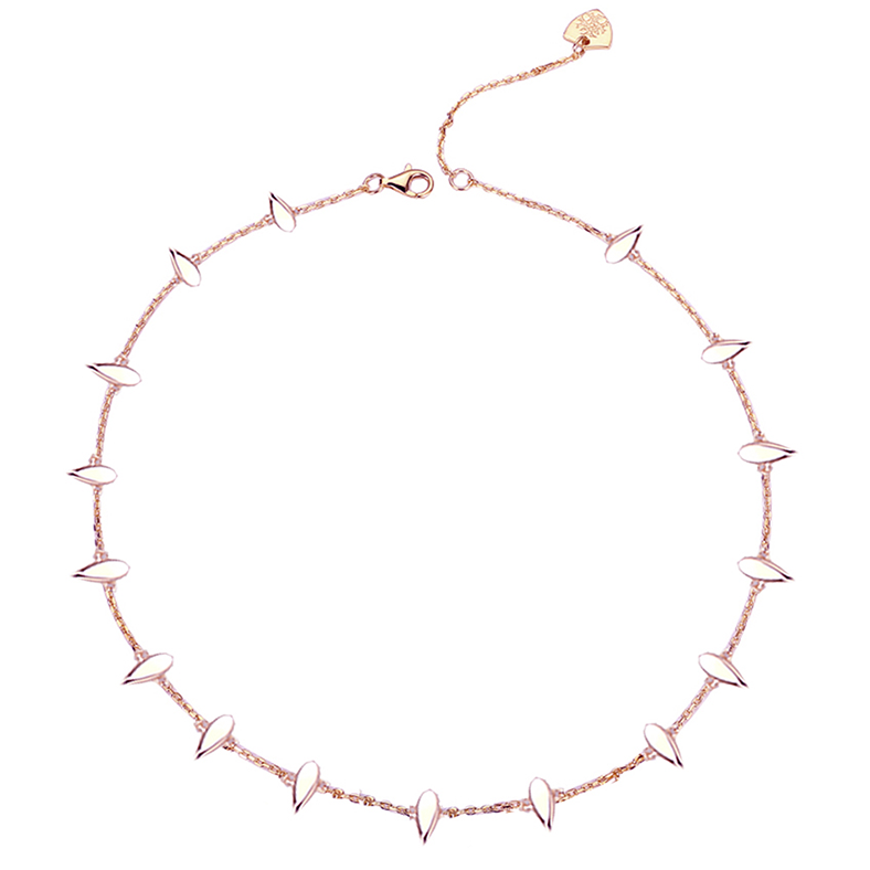 Choose Happy Mini Necklace in Rose Gold