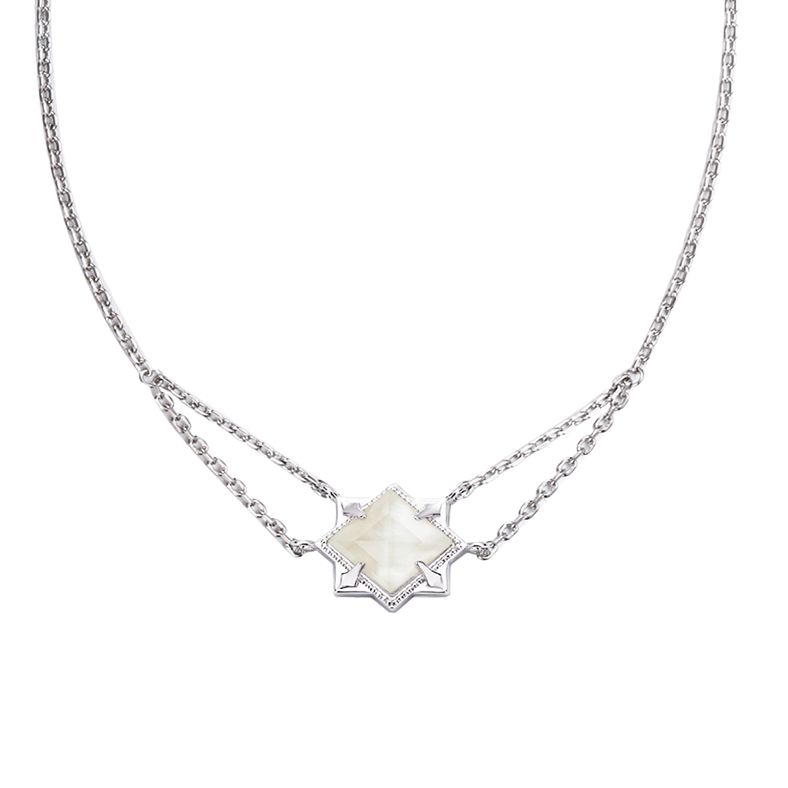 Runaway Romantic Necklace in Pearl/Silver