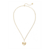 Adorned Heart Initial Necklaces in Gold