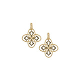 Heritage Mini Drop Earrings in Gold/Black