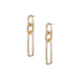 She's Spicy Link Statement Earrings Gold