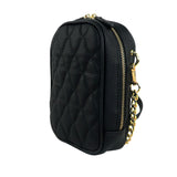 Grace Quilted Crossbody in Black