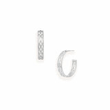 Graceful Hoop Earrings in Silver