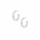 Graceful Hoop Earrings in Silver