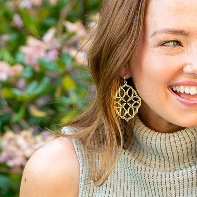 Believer Large Drop Earrings Gold