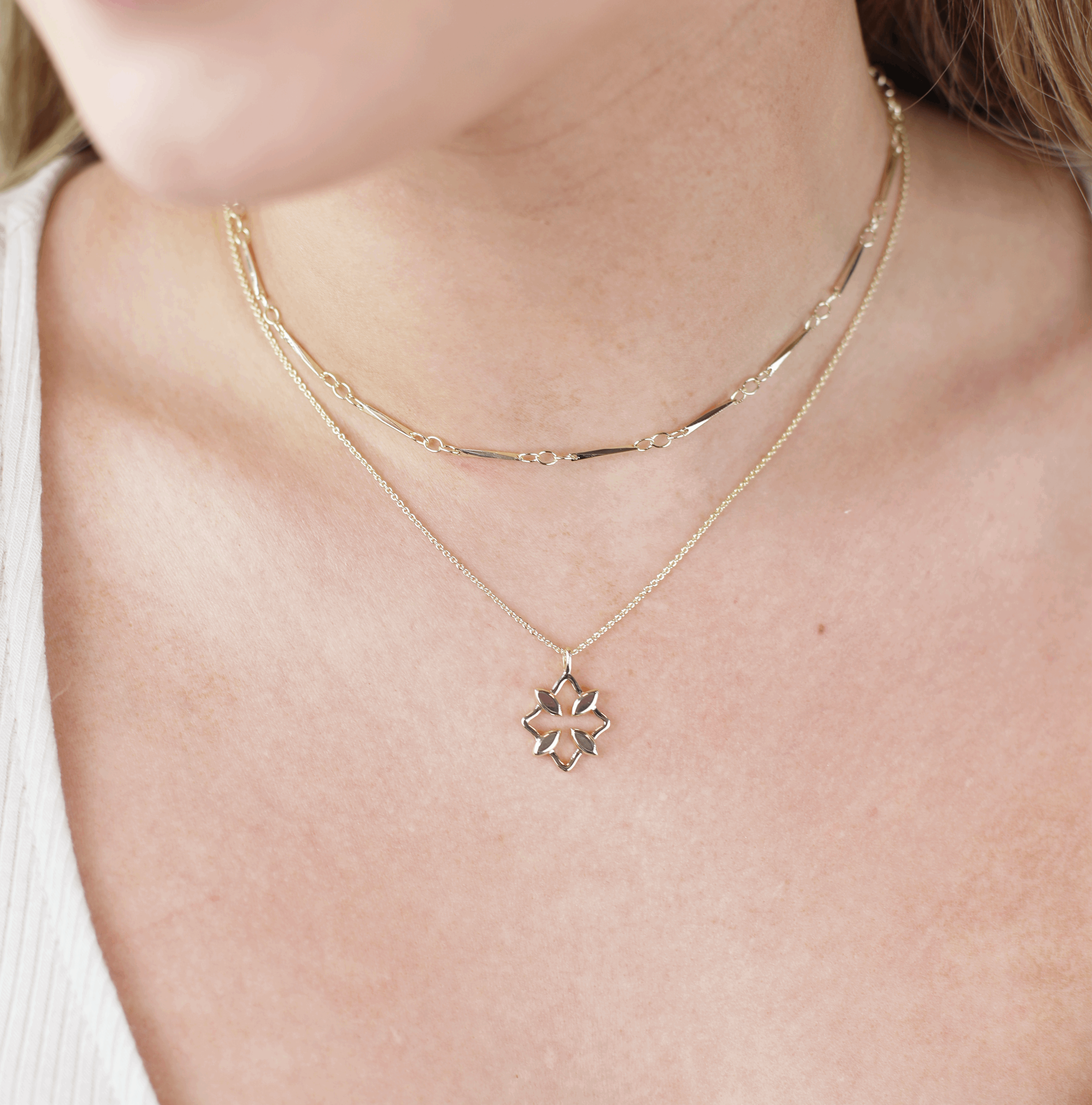 Grace Mini Drop Necklace in Gold