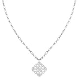 Bloom Drop Necklace in Silver