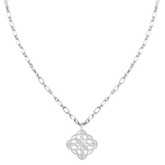 Bloom Drop Necklace in Silver