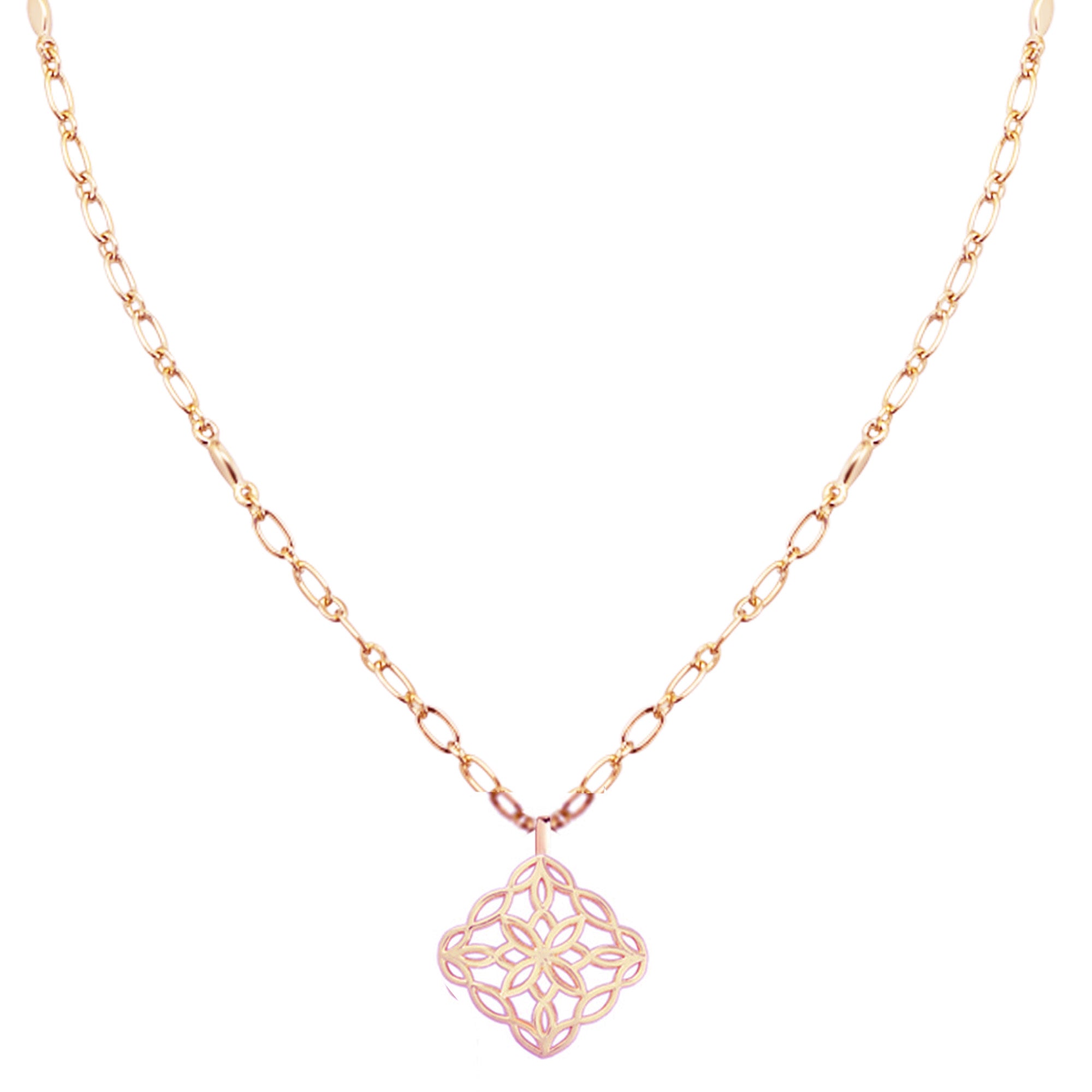 Bloom Drop Necklace in Rose Gold