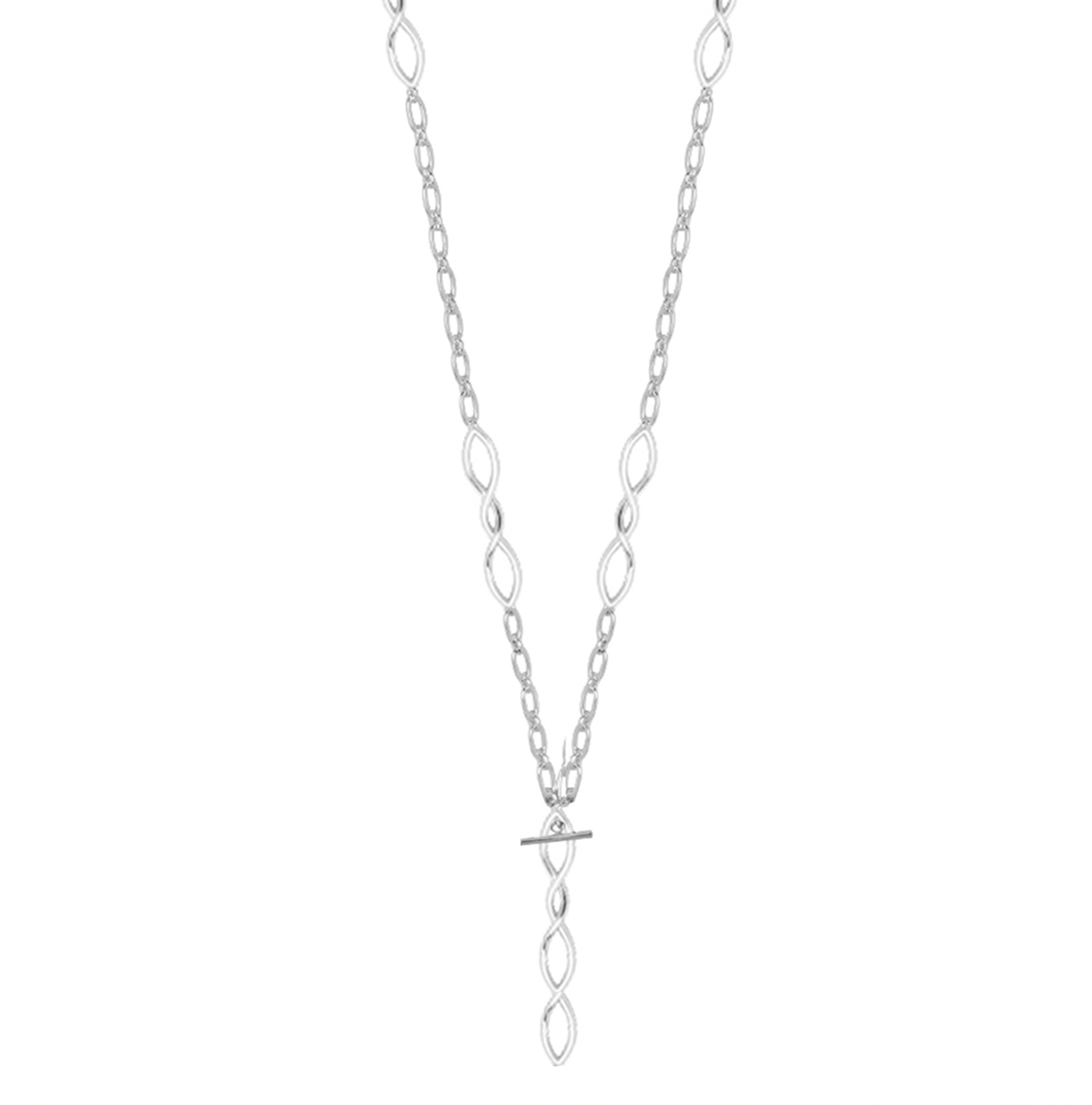 Blossom Toggle Necklace in Silver