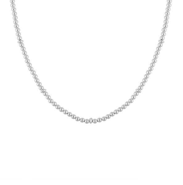 Bead Layering Necklace in Silver
