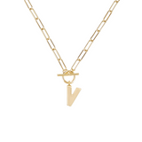 Toggle Initial Necklaces in Gold