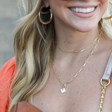 Toggle Initial Necklace in Silver