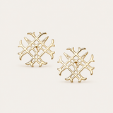 Logo Stud Earrings Gold