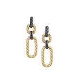 Legacy Link Statement Earrings in Gold/Black