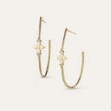 Believer Cross Hoop Earrings Gold