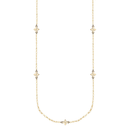 Believer Cross Station Necklace Gold