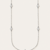 Believer Cross Station Necklace Silver
