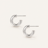 Just Dance Mini Hoop Earrings Silver