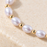 Pearl Layering Necklace Gold