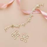 Grace Cross Hoop Earrings Gold