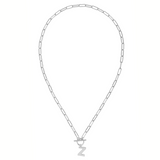 Toggle Initial Necklaces in Silver
