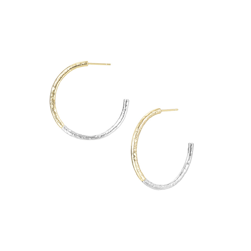 Horizon Hoop Earrings in Gold/Silver
