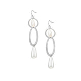 Sea Breeze 3n1 Pearl Drop Earrings Ivory Pearl Silver