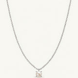 Shine Bright Mini Pearl Necklace Silver Pearl