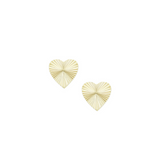 Adorned Heart Stud Earrings in Gold