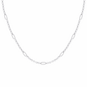 Eclipse Chain Layering Necklace in Silver