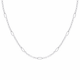 Eclipse Chain Layering Necklace in Silver