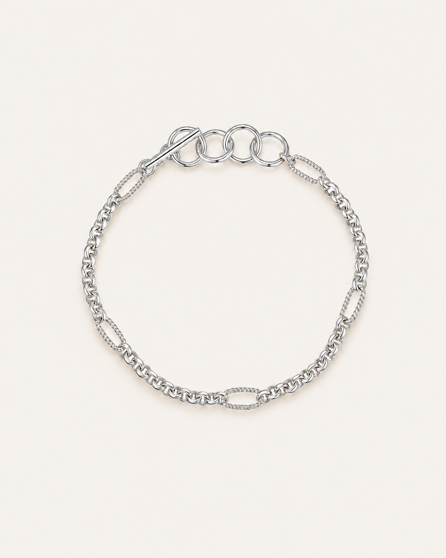 Eclipse Chain Bracelet Silver