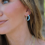 Eclipse Hoop Earrings in Blue
