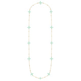 Enamel Cross Station Necklace