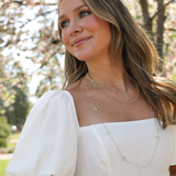 Enamel Cross Station Necklace