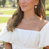 Enamel Cross Station Necklace